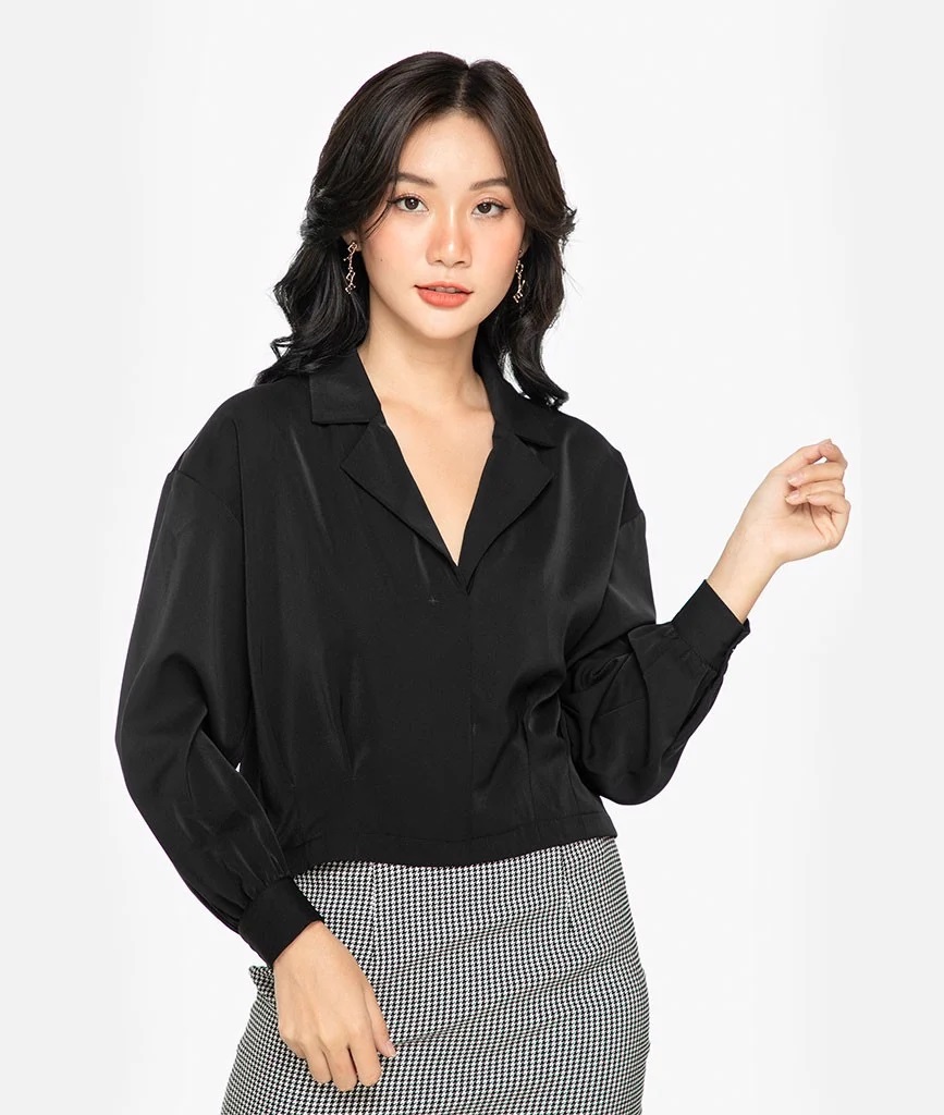 Áo sơ mi chiết eo